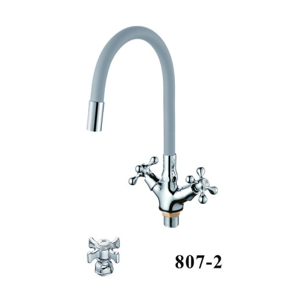 Смеситель для кухни Dlin с гибким изливом хром (D153807-2)