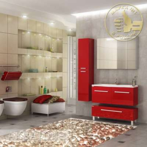 Тумба подвесная Акватон Мадрид 100 белый глянец (1A128001MA010)