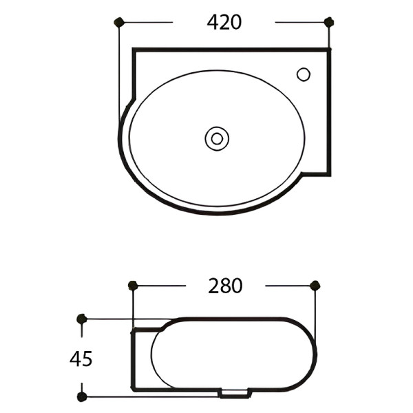 Раковина подвесная Aquatek 28x42 белая (AQ5304-00) Раковина подвесная Aquatek 28x42 белая (AQ5304-00)