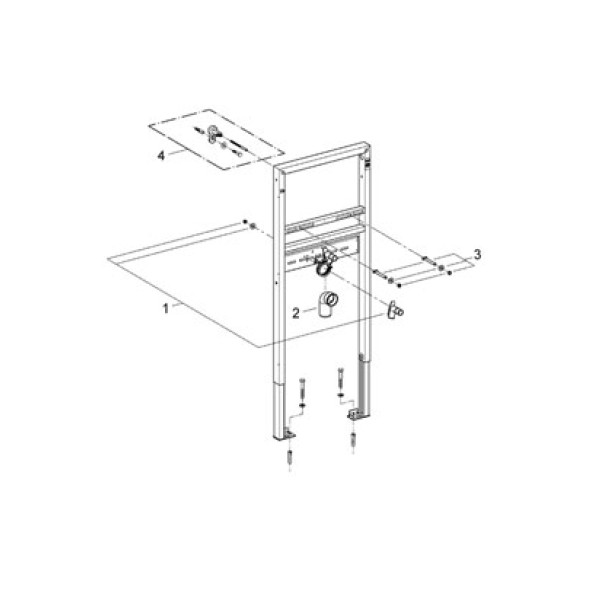 Инсталляция для раковины Grohe Rapid SL 38554 1130 мм