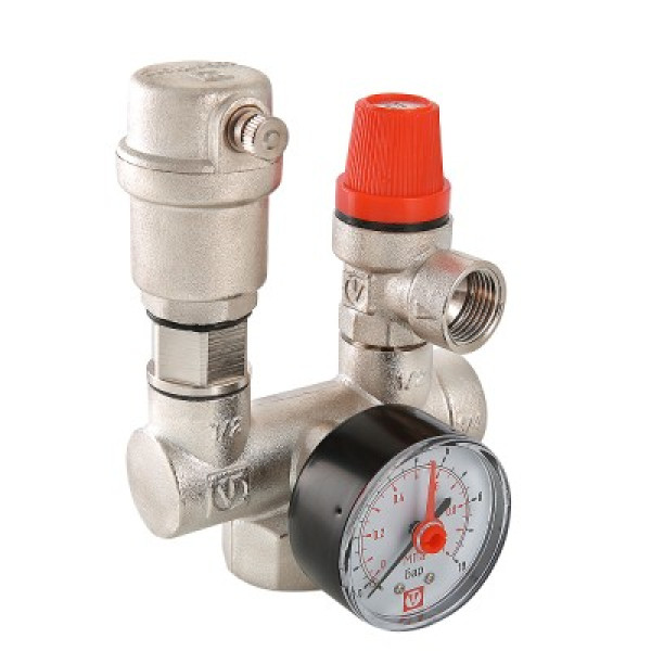 Группа безопасности Valtec для котла 1" (латунь) (VT.460.0.0) Группа безопасности Valtec для котла 1" (латунь) (VT.460.0.0)