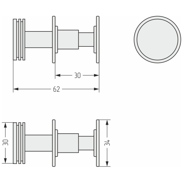Вешалка для полотенцесушителя Сунержа Диско золото (03-2010-0006)