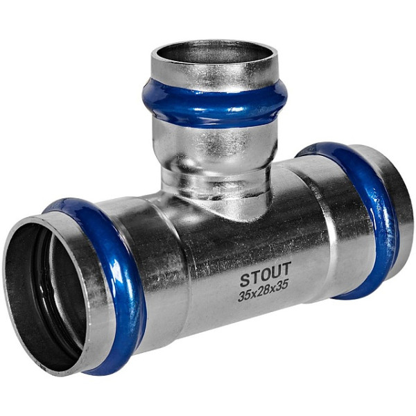 Тройник переходной 35х28х35 Stout SSS-2014 ВПр (нерж.ст., пресс) SSS-2014-352835 Тройник переходной 35х28х35 Stout SSS-2014 ВПр (нерж.ст., пресс) SSS-2014-352835
