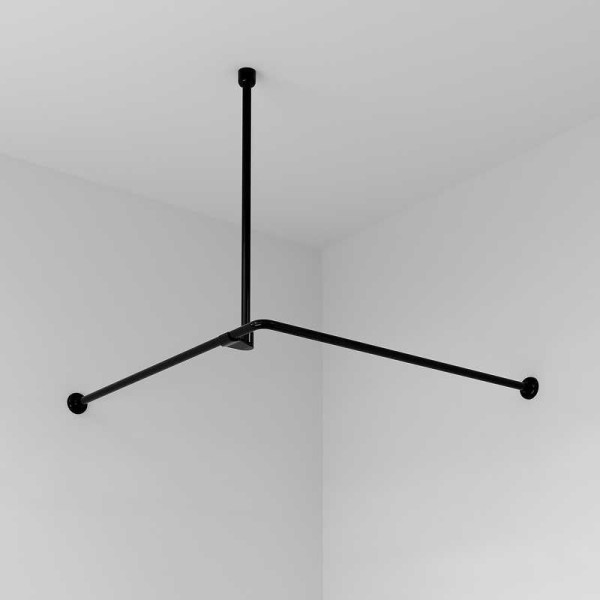 Карниз для ванны Wasser Kraft Elbe 90x90x90 черный (SC-729090)