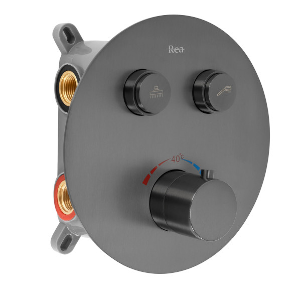 Душевая система термостатический Rea Lungo + Box Titanium (REA-P6385)