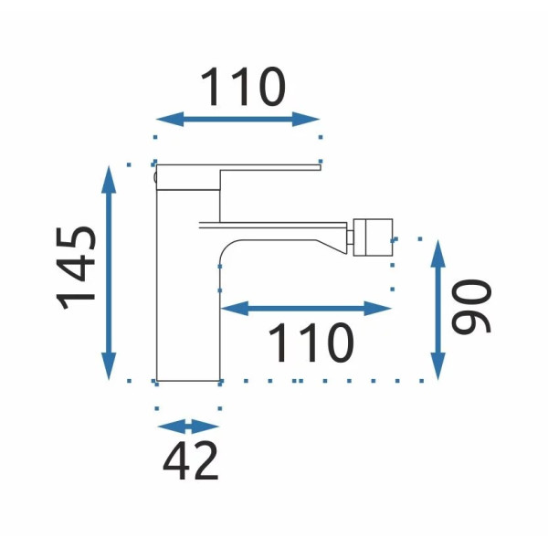 Смеситель для биде REA Storm Gold (REA-B9982) Смеситель для биде REA Storm Gold (REA-B9982)