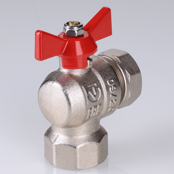 Кран угловой 3/4"х3/4" ВВ шаровый с накидной гайкой (короткий) Valtec (красная бабочка) VT.266.NS.0505 Кран угловой 3/4"х3/4" ВВ шаровый с накидной гайкой (короткий) Valtec (красная бабочка) VT.266.NS.0505