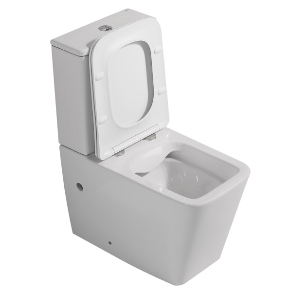 Унитаз-компакт ABBER Rechteck белый, безободковый (AC1210) Унитаз-компакт ABBER Rechteck белый, безободковый (AC1210)