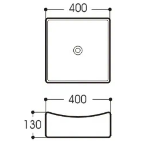 Раковина накладная Aquatek 40x40 белая (AQ5516-00)