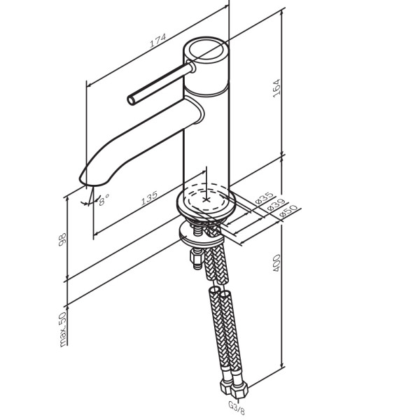 Смеситель для раковины AM.PM Libre хром (F6002200) Смеситель для раковины AM.PM Libre хром (F6002200)