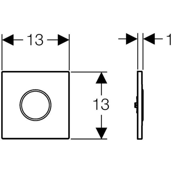 Клавиша смывная Geberit HyTronic сталь (116.023.FW.1)