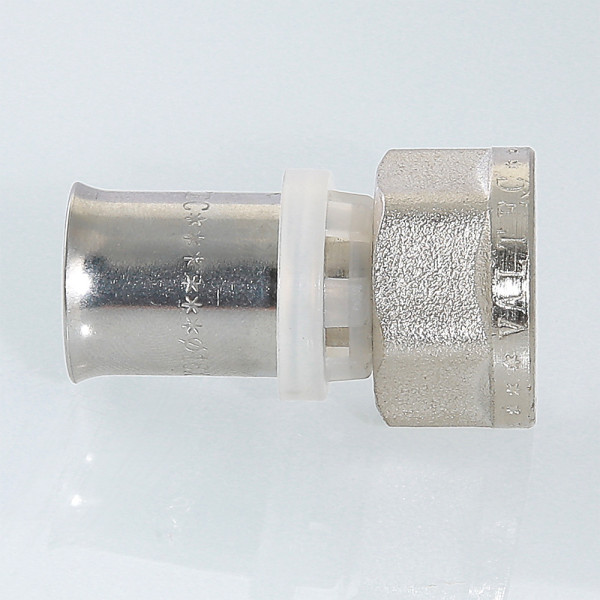 Соединение прямое 20*3/4"В Valtec (пресс, никель) (VTm.202.N.002005) Соединение прямое 20*3/4"В Valtec (пресс, никель) (VTm.202.N.002005)