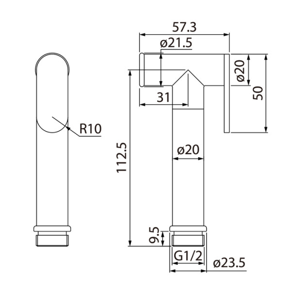 Душ гигиенический Iddis 1F 113 мм черный (020BBLGi20)