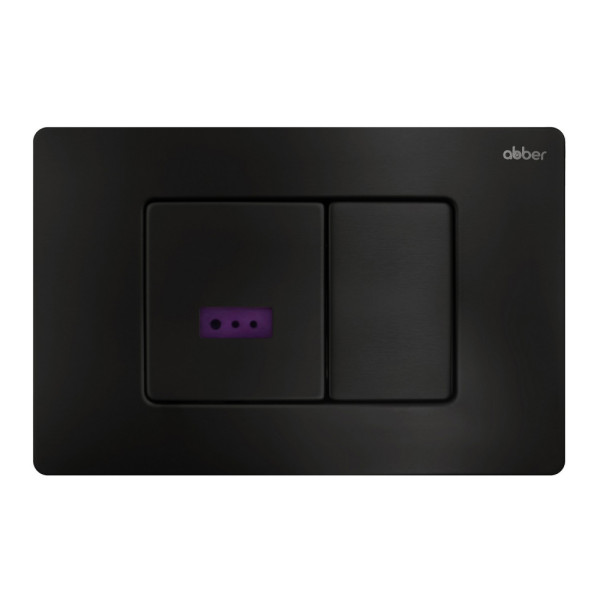 Клавиша смывная Abber с клавишей черная матовый (AC0122SMB)