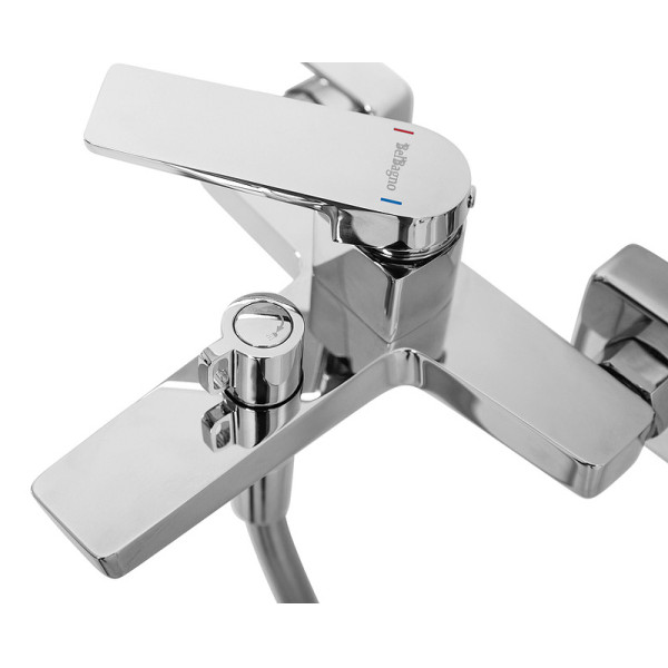 Смеситель для ванны и душа BelBagno Ardente с ручным душем, шлангом и держателем, хром (ARDENTE-VASM-CRM)