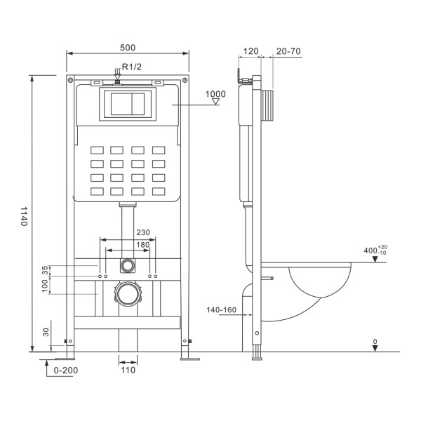 Комплект инсталляция с унитазом Abber Bequem белый с инсталляцией AC0105 и кнопкой AC0120 хром (AC1100-AC0105-AC0120) Комплект инсталляция с унитазом Abber Bequem белый с инсталляцией AC0105 и кнопкой AC0120 хром (AC1100-AC0105-AC0120)
