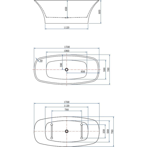 Ванна акриловая Aquanet Family Smart 170х78 белый матовый/черный матовый Black matte слив-перелив (293084) Ванна акриловая Aquanet Family Smart 170х78 белый матовый/черный матовый Black matte слив-перелив (293084)
