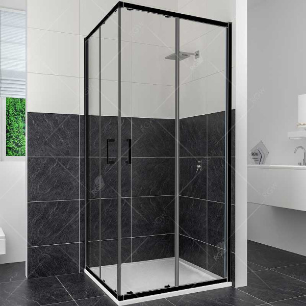 Душевой уголок RGW CL-34-B 90*90 стекло прозрачное, профиль черный 32093499-14