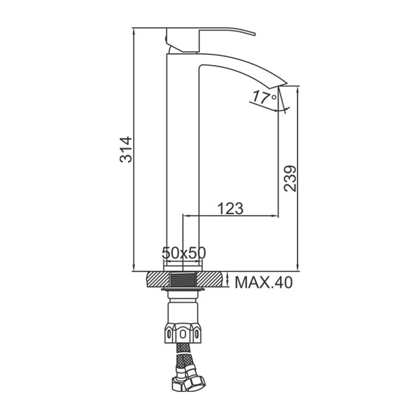 Смеситель для раковины Ledeme черный (L71117B) Смеситель для раковины Ledeme черный (L71117B)