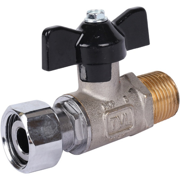 Кран 1/2"*1/2" НВ шаровый с накидной гайкой Stout (черная бабочка) (SVB-1009-000015) Кран 1/2"*1/2" НВ шаровый с накидной гайкой Stout (черная бабочка) (SVB-1009-000015)