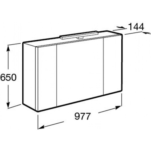 Шкаф зеркальный Roca Etna 977x144x650 белый глянцевый (7.8573.0.580.6)