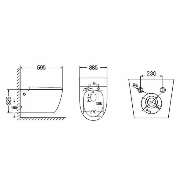 Унитаз подвесной Abber Bequem с импульсным смывом, белый (AC1107P) Унитаз подвесной Abber Bequem с импульсным смывом, белый (AC1107P)
