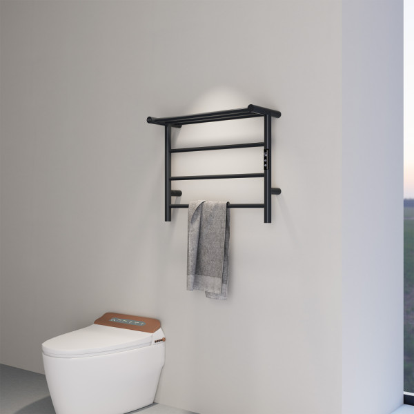 Полотенцесушитель электрический Abber Standard 600x500 черный матовый (AH4614MB) Полотенцесушитель электрический Abber Standard 600x500 черный матовый (AH4614MB)