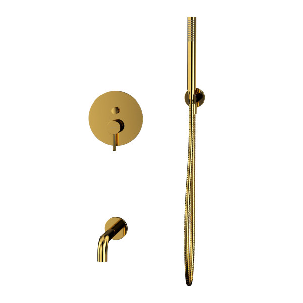 Смеситель для ванны и душа Whitecross Y золото (YSET06GL) Смеситель для ванны и душа Whitecross Y золото (YSET06GL)