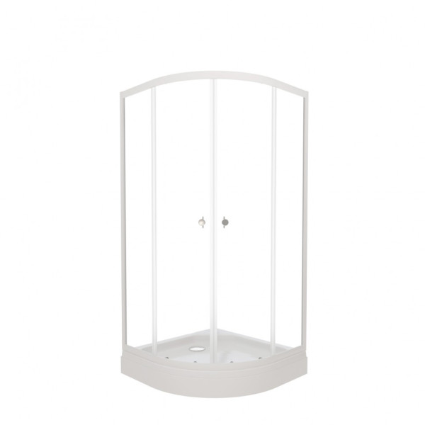 Душевое ограждение Triton Ультра 90x90 стекло прозрачное, профиль белый (DK322_1)