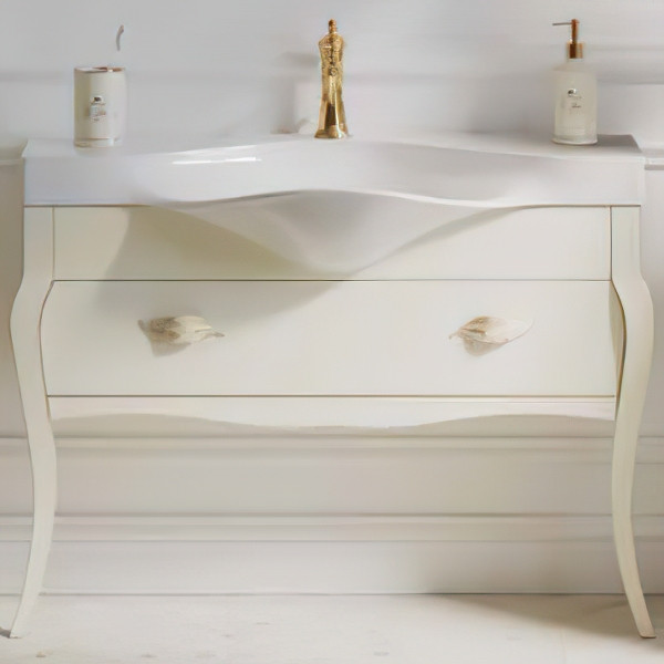 Тумба напольная Aqwella Borgia 1141x350x850 слоновая кость с патиной (BOR0111BG)