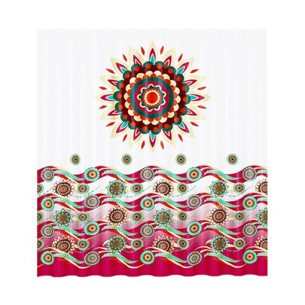 Шторка для ванн текстильная WasserKRAFT Isen 180x200 с рисунком (SC-40101)