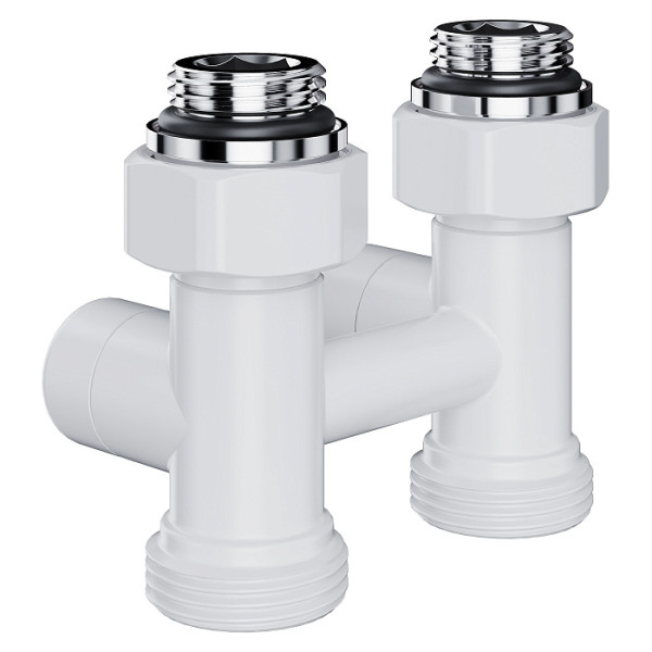 Фитинг двойной со встроенным шаровым краном Royal Thermo Design прямой 1/2"х3/4" EK (белый) (RANDP11234WH) Фитинг двойной со встроенным шаровым краном Royal Thermo Design прямой 1/2"х3/4" EK (белый) (RANDP11234WH)