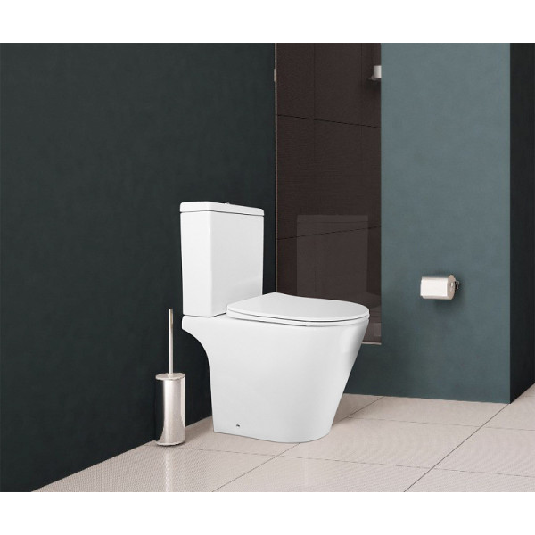 Унитаз напольный Azario Flin с сиденьем с микролифтом белый (AZ-1363C)