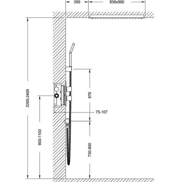 Душевая система Timo Petruma черная внешняя часть внутреняя часть (SX-5029/03SM)