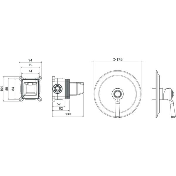 Смеситель для душа Aquatek Классик полир. золото (AQ1566PG) Смеситель для душа Aquatek Классик полир. золото (AQ1566PG)