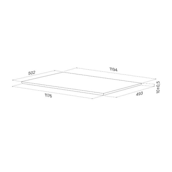 Столешница Iddis Optima Home 120x49,3x1 светло-серый (OPH12W1i89)