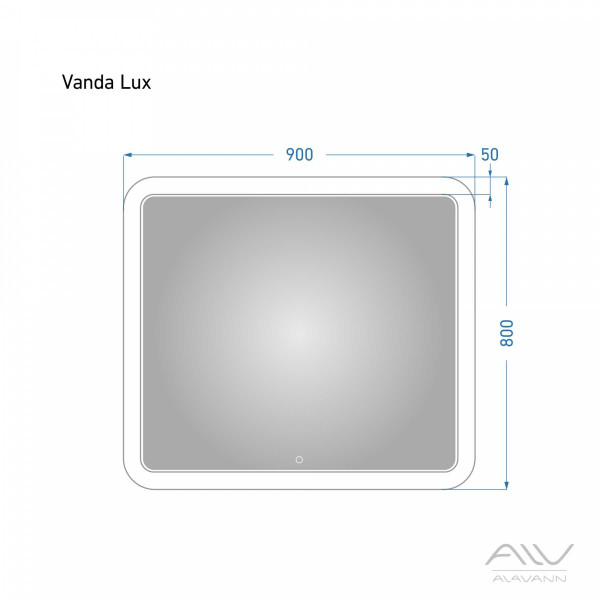 Зеркало с подсветкой Alavann Vanda Lux 90