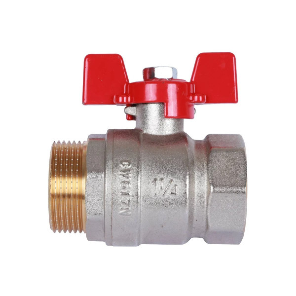 Кран 1" НН шаровый Rommer (ГОСТ, красная бабочка) RBV-0007-2410225 Кран 1" НН шаровый Rommer (ГОСТ, красная бабочка) RBV-0007-2410225