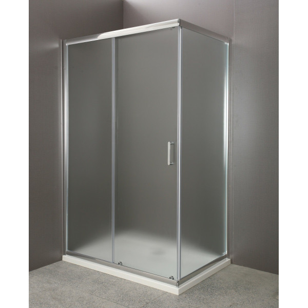 Душевой уголок BelBagno Uno 120x90x185 стекло матовое, профиль хром (UNO-AH-1-120/90-P-Cr)