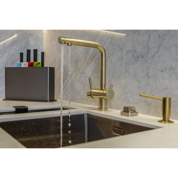 Смеситель для кухни Omoikiri Nagano-LG светлое золото (4994178)