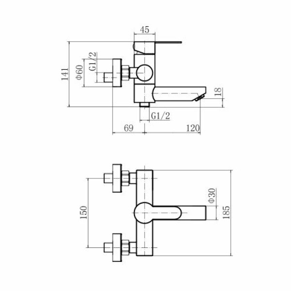 Смеситель для ванны и душа Fashun с душевым комплектом сатин (A53001-7)