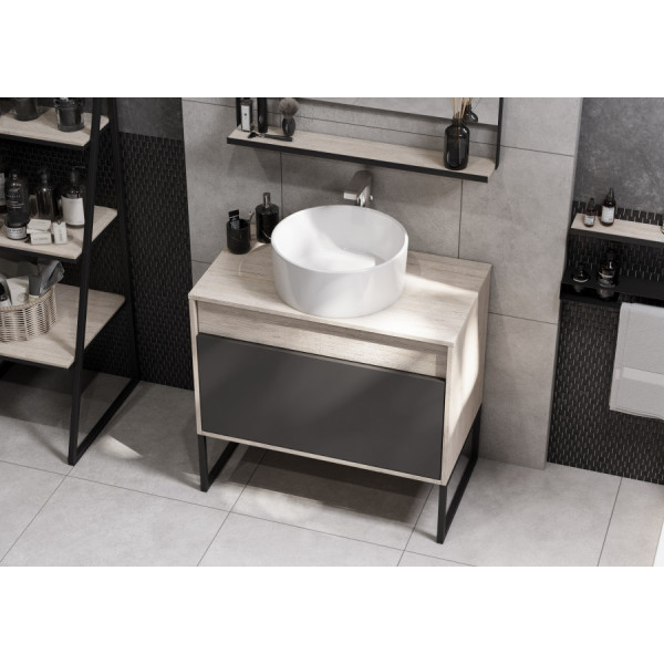 Тумба подвесная Aquaton Лофт Урбан 800x450x510 черный, орегон (1.A247.6.01L.QX6.0) Тумба подвесная Aquaton Лофт Урбан 800x450x510 черный, орегон (1.A247.6.01L.QX6.0)