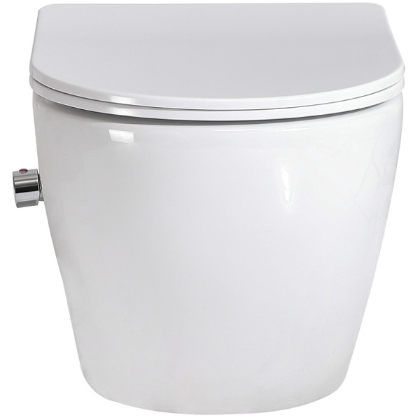 Унитаз подвесной BelBagno Uno безободковый с функцией биде и смесителем (BB3105CHR-BS/SC) Унитаз подвесной BelBagno Uno безободковый с функцией биде и смесителем (BB3105CHR-BS/SC)
