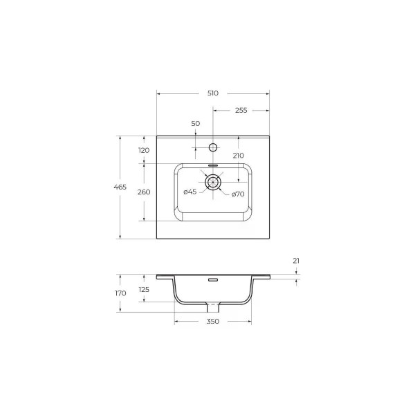Раковина мебельная BelBagno 50x46,5 белая глянцевая (BB50ETL) Раковина мебельная BelBagno 50x46,5 белая глянцевая (BB50ETL)