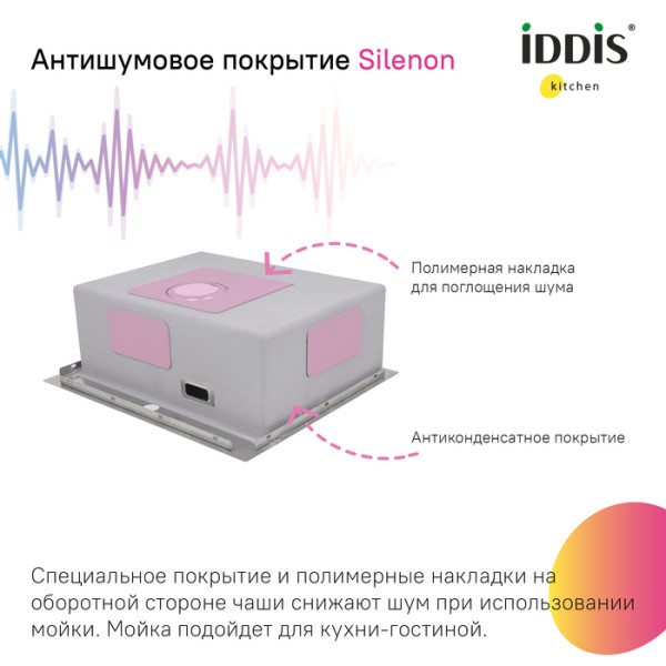 Мойка встраиваемая Iddis Haze 49x510x21 Haze с сифоном графит (HAZ49GMi77)