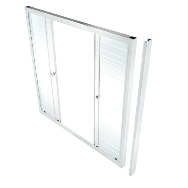 Душевая шторка для ванны Triton 170 стекло полосы, профиль белый (DP64)