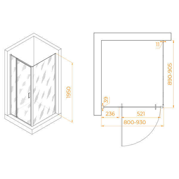 Душевой уголок RGW Passage 80x90x195 стекло прозрачное, профиль хром (350807889-11) Душевой уголок RGW Passage 80x90x195 стекло прозрачное, профиль хром (350807889-11)