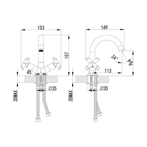 Смеситель для раковины Lemark Practica (LM7507C)