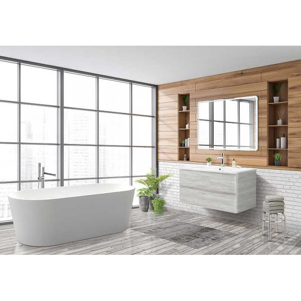 Тумба подвесная BelBagno Albano-CER 105 Rovere Vintage Bianco (ALBANO-CER-1050-2C-SO-RVB)