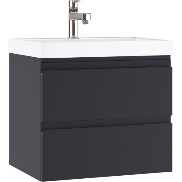 Тумба подвесная под умывальник Classica 60 Graffo графит матовый В2 Домино (DGr2111T)